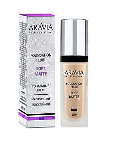 Aravia Professional Soft Matte Foundation 03 - Тональный крем для лица матирующий, тон бежевый 30 мл